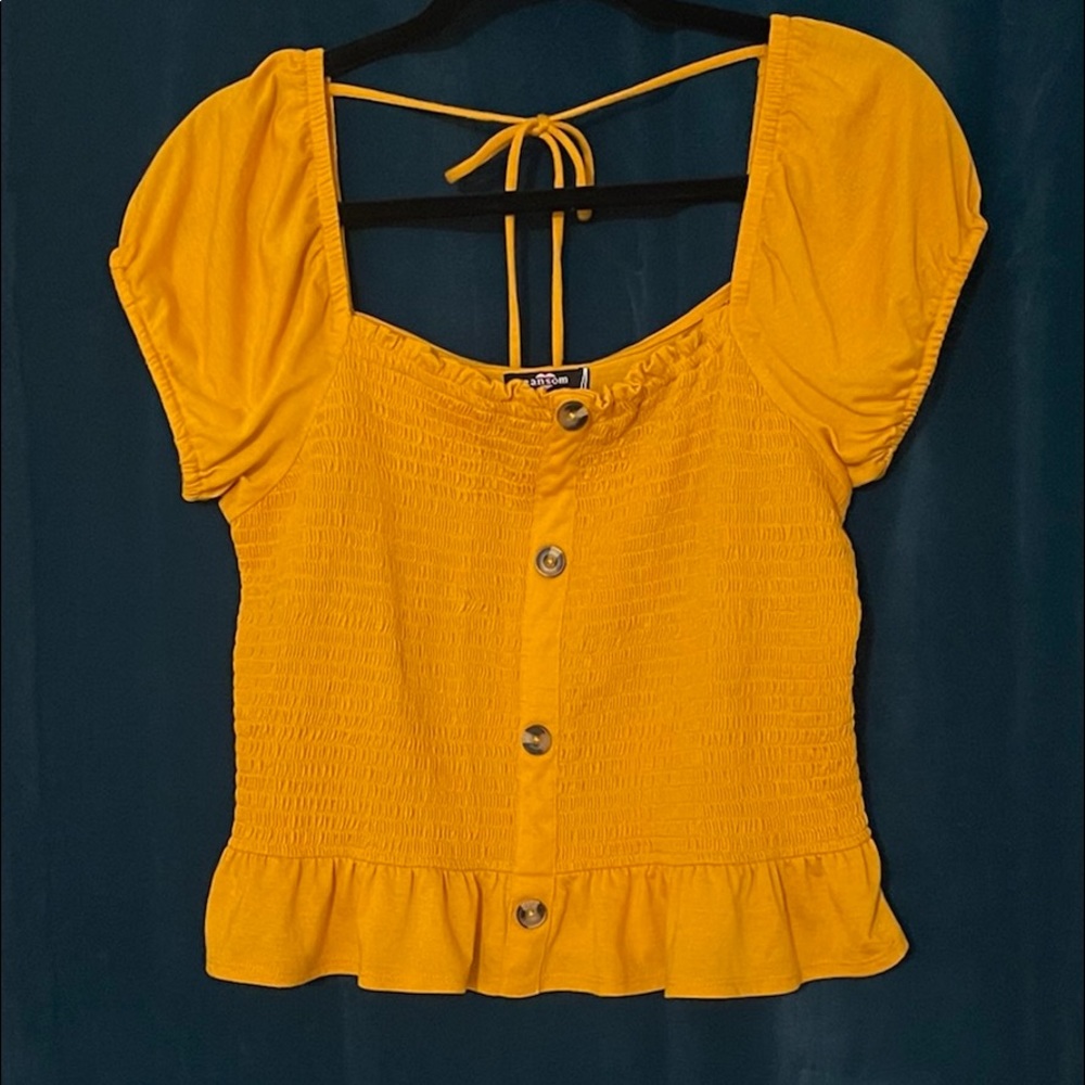 Random Brand Orange Crop Top Size L Perfect for summer!